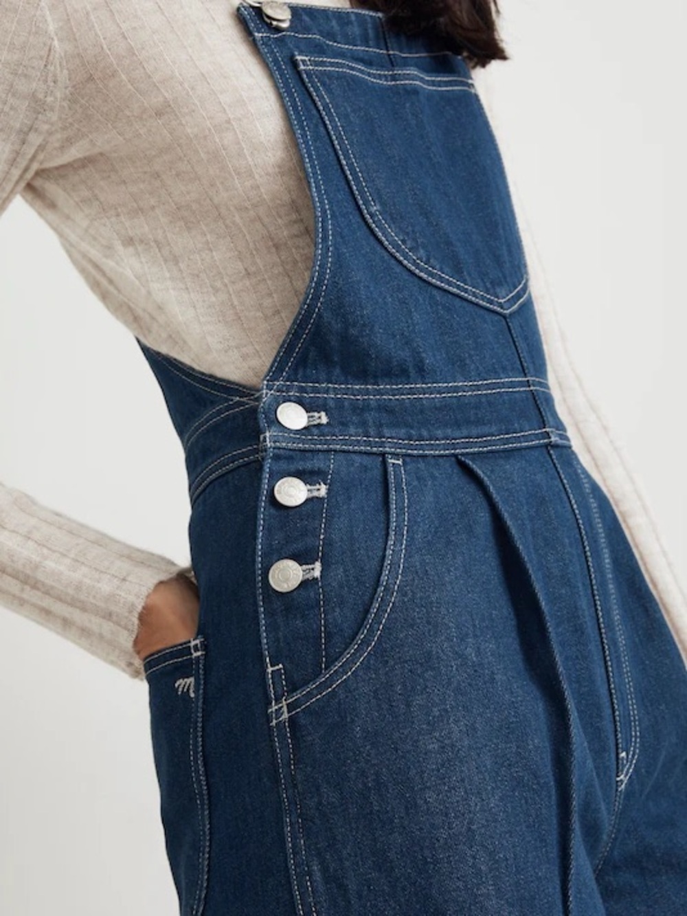 NWT Madewell Superwide-Leg Denim Overalls Warham Wash 6 - Picture 4 of 14